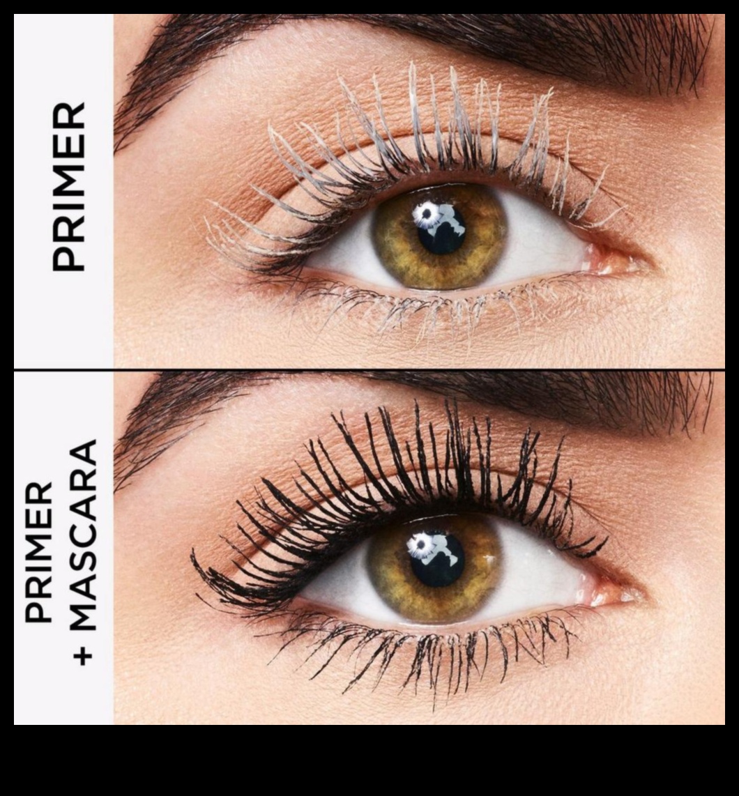 זיווג מסקרה ופריימר: השגת מראה ריסים חלק וללא רבב