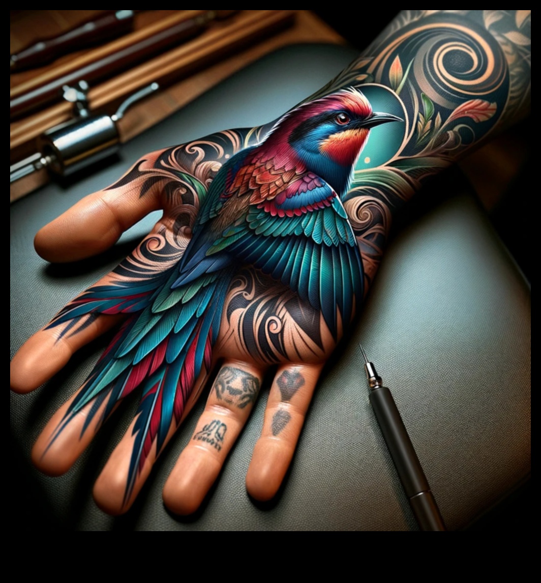 פנטזיה נוצות: חקור את עולם העופות בקעקועים