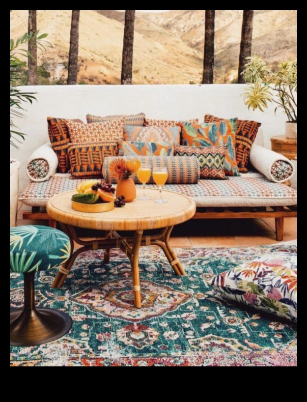 מהם כמה רעיונות לפופים מרוקאים לפינת ישיבה חיצונית בהשראת בוהו?