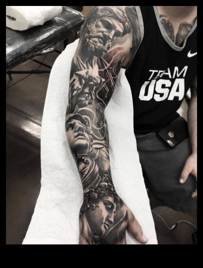 קנבס מפוסל: גלה את היופי של אמנות קעקוע הזרוע האפית הגדולה